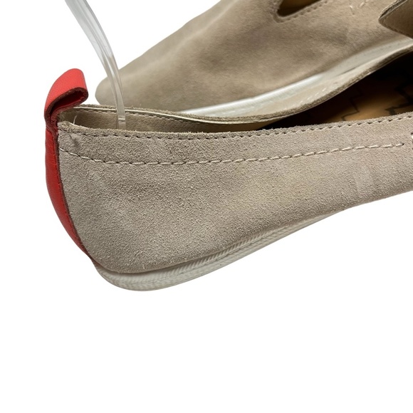 DOLCE VITA Genuine Leather Taupe Beige & Coral Flats Slip On Loafers Shoes sz 8. - Picture 13 of 16